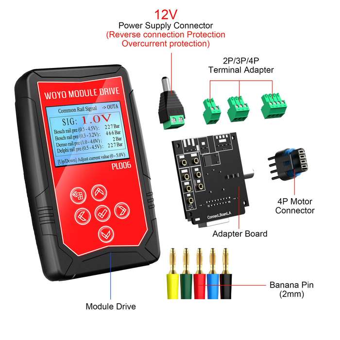 WOYO PL006 Automotive Component Sensor Offline Drive Tester for Automotive Maintenance and Inspectio