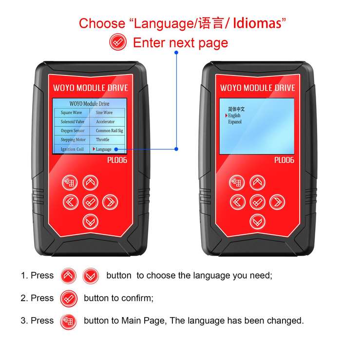 WOYO PL006 Automotive Component Sensor Offline Drive Tester for Automotive Maintenance and Inspectio