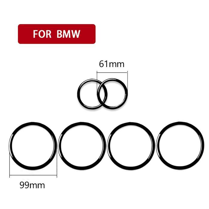 6pcs / Set Car Door Horn Ring Decorative Sticker for BMW X5 E70 2008-2013 / X6 E71 2009-2014, Left a
