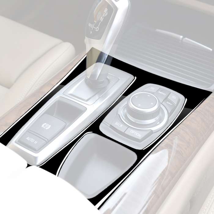Car Left Drive Gear Panel Decorative Sticker for BMW X5 E70 2008-2013 / X6 E71 2009-2014(Black)