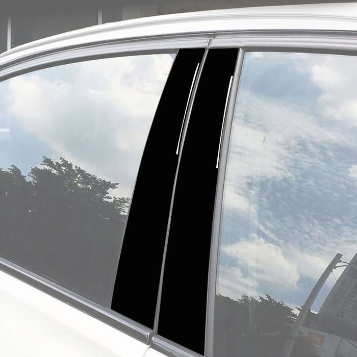 Car B Pillar Decorative Sticker for BMW X5 E70 2008-2013, Left and Right Drive Universal(Black)