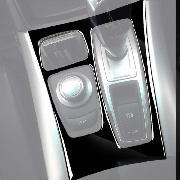 Car Right Drive Gear Panel Decorative Sticker for BMW X5 E70 2008-2013 / X6 E71 2009-2014(Black)