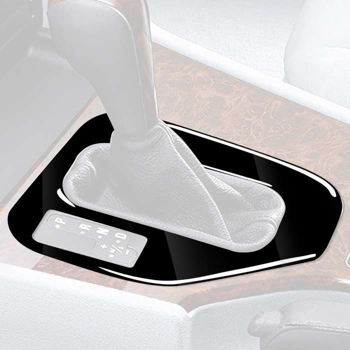 Car Left Drive Gear Panel Decorative Sticker for BMW Series 5 E39 1995-2003(Black)