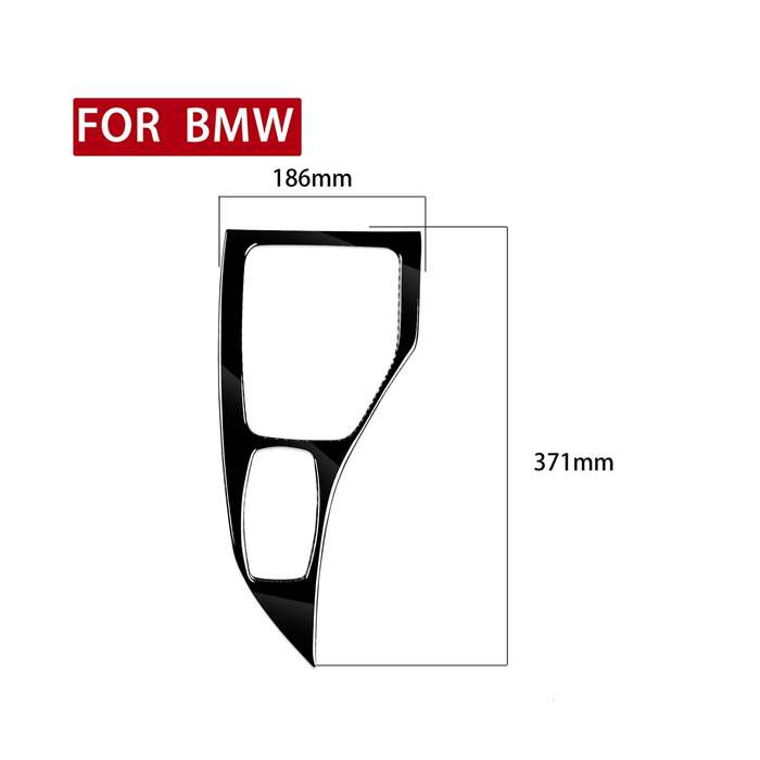 Car Right Drive Gear Panel Outer Frame Decorative Sticker for BMW X1 E84 2011-2015(Black)