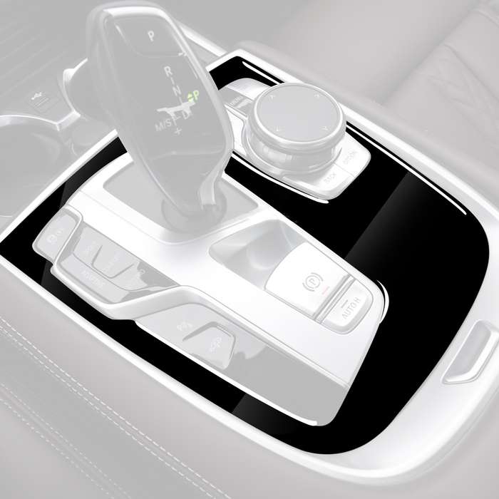 Car Left Drive Gear Panel Decorative Sticker for BMW Series 7 G11 G12 2016-(Black)