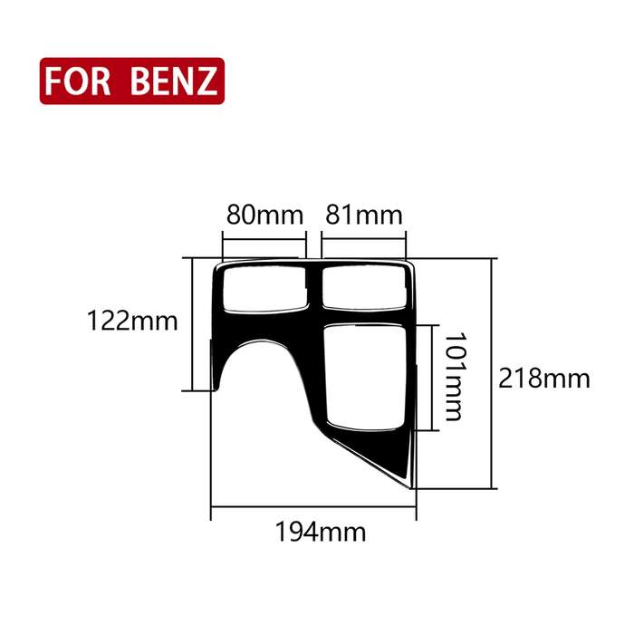 Car Left Drive Central Armrest Box Multimedia Panel Decorative Sticker For Mercedes-Benz GLE 2015-20