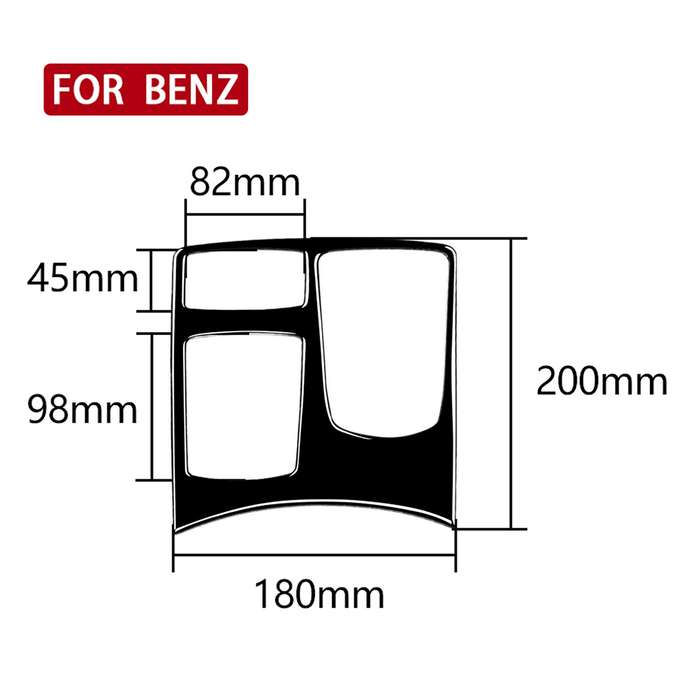 Car Right Drive Central Armrest Box Multimedia Panel Decorative Sticker For Mercedes-Benz GLE 2015-2