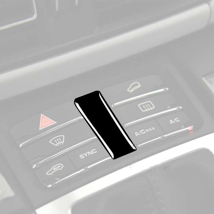 For Porsche Macan 2014-2021 Car Gear Button Decorative Sticker, Left and Right Drive Universal (Blac