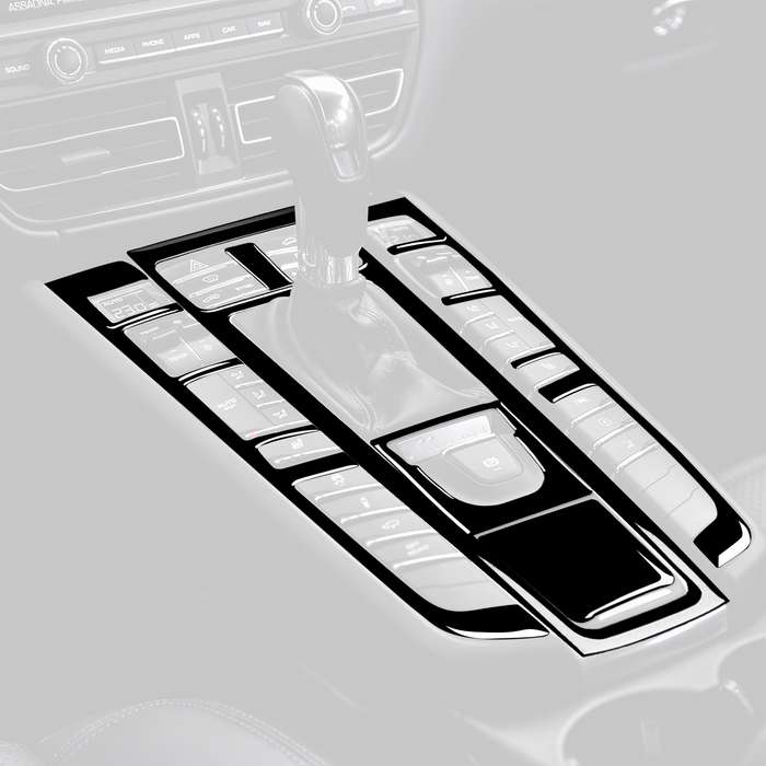 For Porsche Macan 2014-2021 Car Gear Panel Decorative Sticker 5pcs / Set, Left and Right Drive Unive
