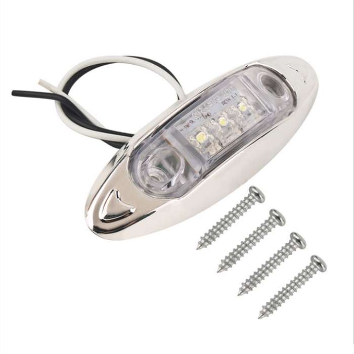 10 PCS DC 10-30V Car Truck Trailer Piranha 3-LED Side Marker Indicator Lights Bulb Lamp, Light Color
