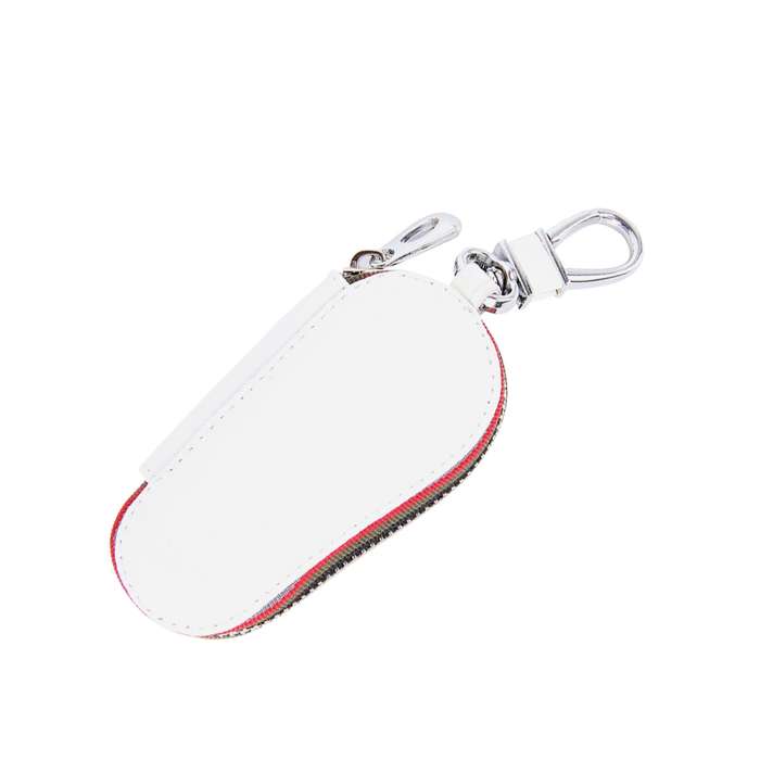 Universal Leather Crocodile Texture Waist Hanging Zipper Wallets Key Holder Bag (No Include Key)(Whi