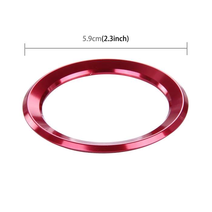 Car Aluminum Steering Wheel Decoration Ring For BMW(Silver)