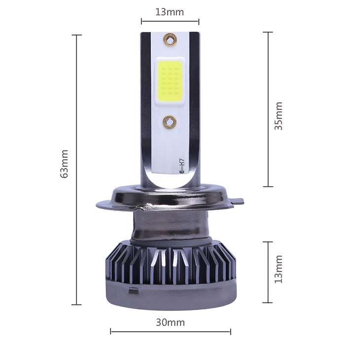 2 PCS H7 DC9-36V / 36W / 3000K / 6000LM IP68 Car / Motorcycle Mini COB LED Headlight Lamps / Fog Lig