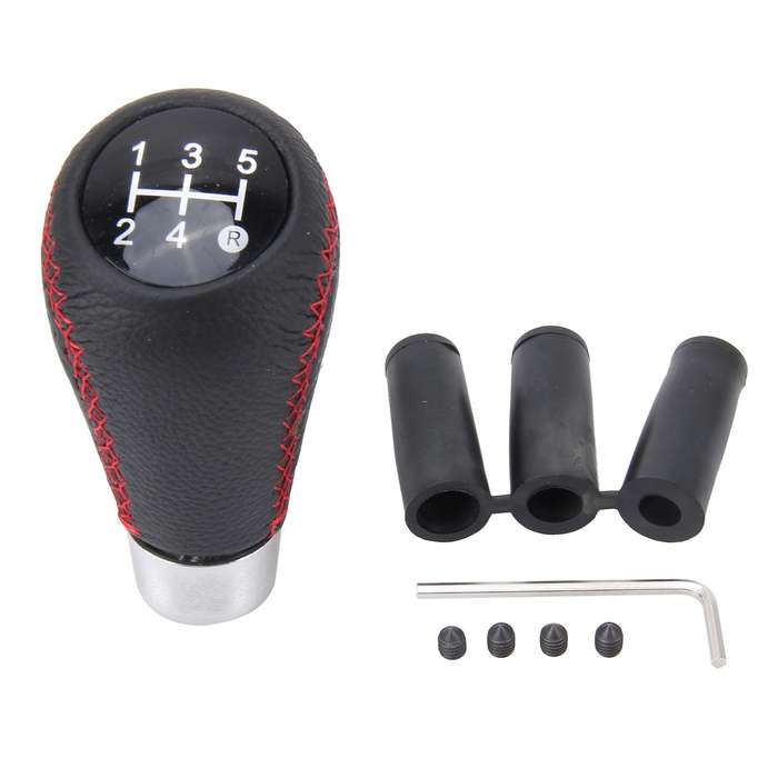 Universal 5-Speed Manual Shift Knob Manual Gear Shift Knob Stick Head Fit for All Car(Red)