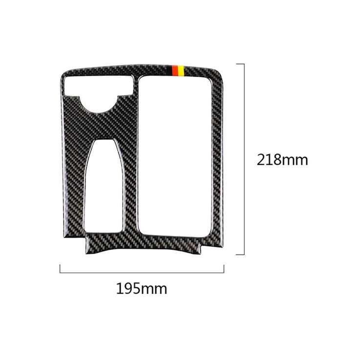 Car German Flag Carbon Fiber Left Drive Gear Position Panel Decorative Sticker for Mercedes-Benz W20