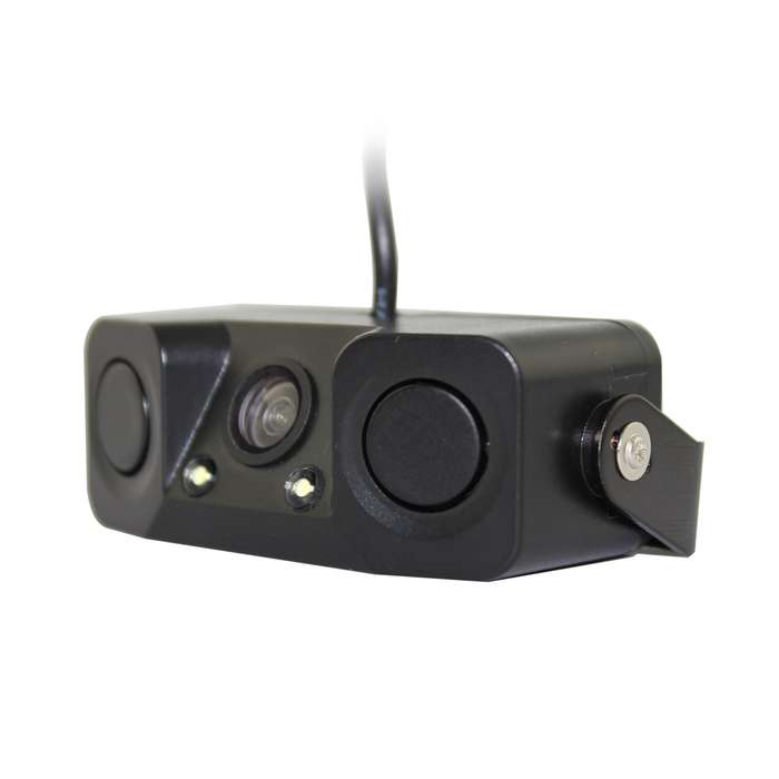 PZ-451 Car Camera LED Lights Parking Sensor 3 in 1 Night Vision Camera Monitor with Buzzer,DC 12V,