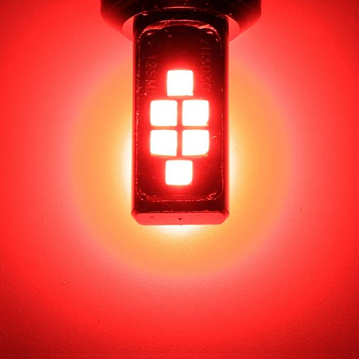 2 PCS 7443 DC9-16V / 3.5W Car Auto Brake Lights 12LEDs SMD-ZH3030 Lamps, with Constant Current(Red L