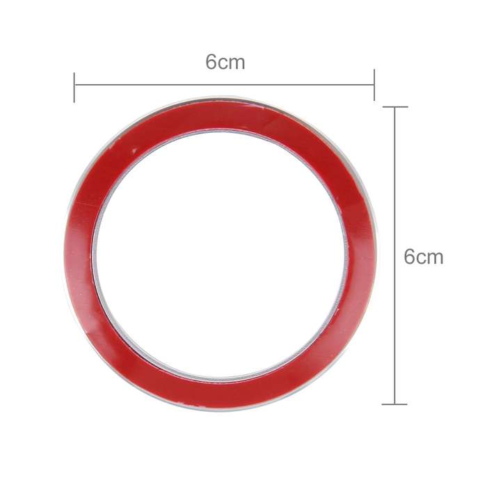 Aluminium Alloy Steering Wheel Decoration Ring Cover Sticker for BMW(Silver)