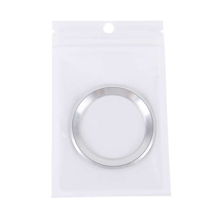Aluminium Alloy Steering Wheel Decoration Ring Cover Sticker for BMW(Silver)