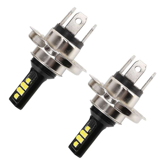 2 PCS H4 DC9-16V / 3.5W(H) 1.1W(L) / 6000K / 320LM Car Auto Fog Light 12LEDs SMD-ZH3030 Lamps, with