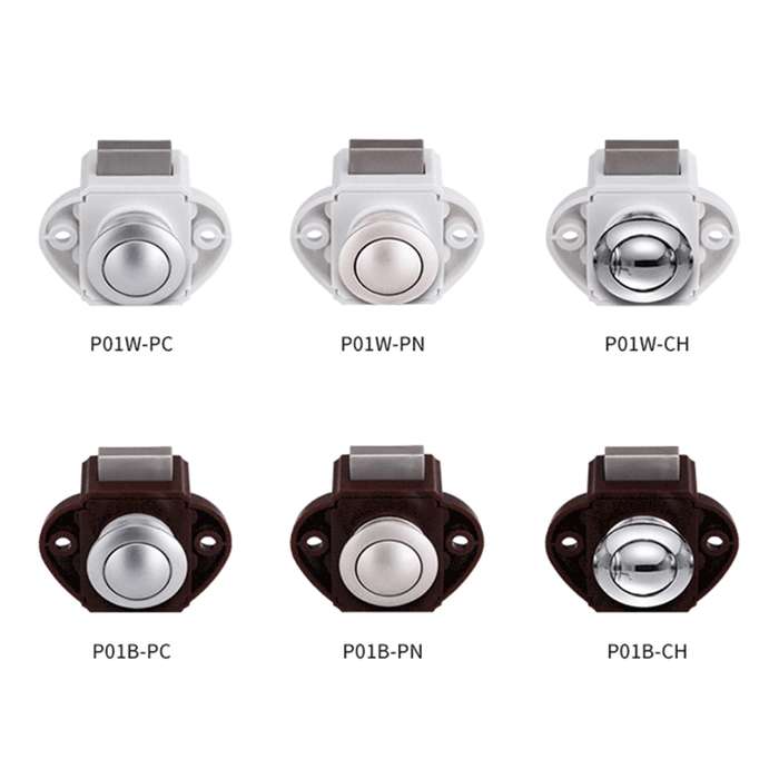 Press Type Drawer Cabinet Catch Latch Release Cupboard Door Stop Drawer Cabinet Locker for RV / Yach