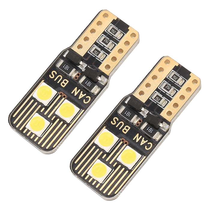 2 PCS T10 / W5W / 168 / 194 DC12V / 1.6W / 6000K / 110LM 6LEDs SMD-3030 Car Clearance Light, with De