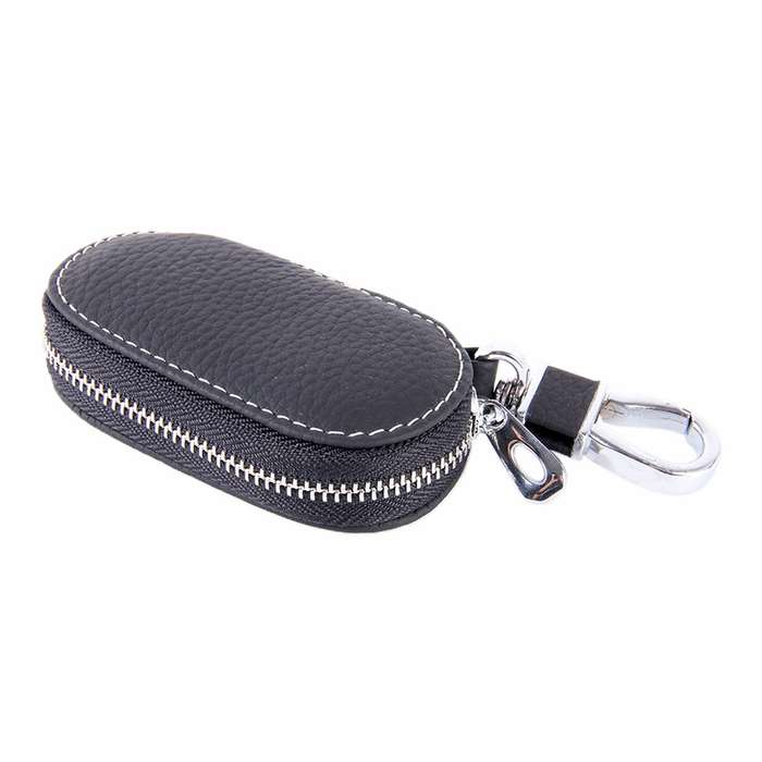 Universal Leather Crocodile Texture Waist Hanging Zipper Wallets Key Holder Bag (No Include Key)(Bro