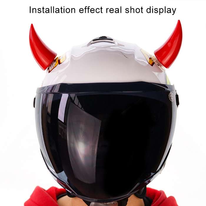 2 PCS Motorcycle Helmet Devil Decoration Motorbike Helmet Suction Cups Horns Decoration Headwea