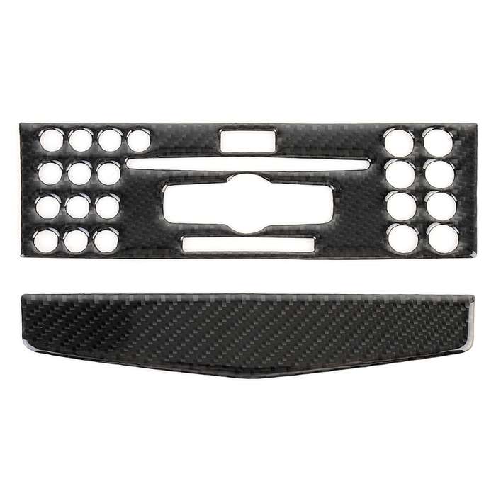 2 PCS Car CD Adjustment Frame Carbon Fiber Decorative Sticker for Mercedes-Benz W204 2007-2010