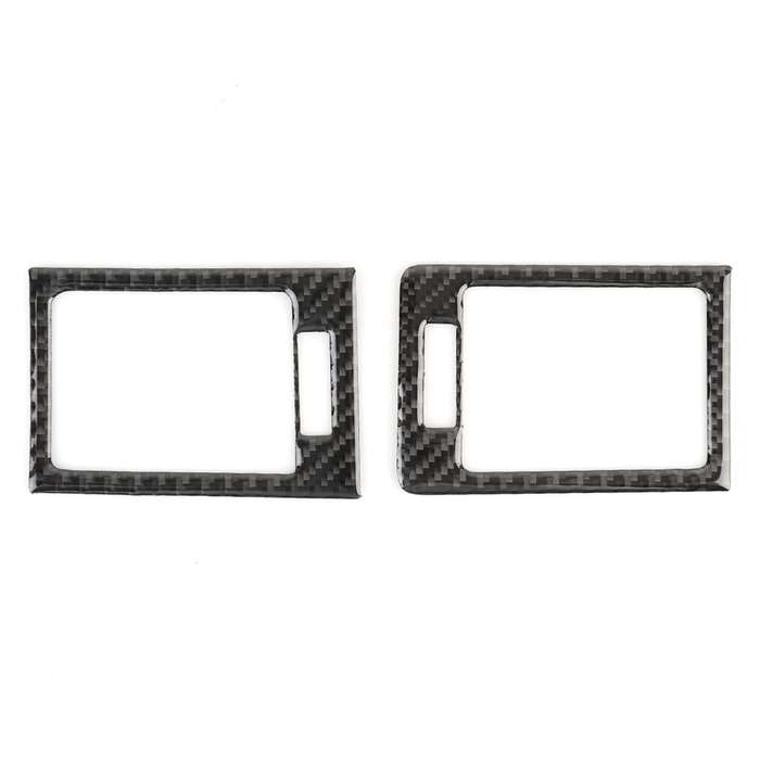 2 PCS Car Dashboard Right and Left Air Outlet Frame Carbon Fiber Decorative Sticker for Mercedes-Be