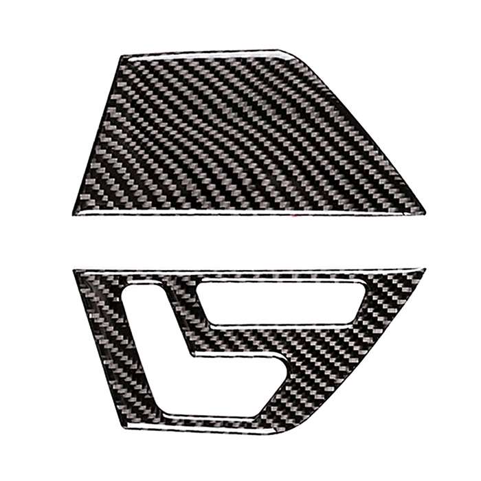 2 PCS Car Front Door Seat Adjustment Frame Carbon Fiber Decorative Sticker for Mercedes-Benz W204 20