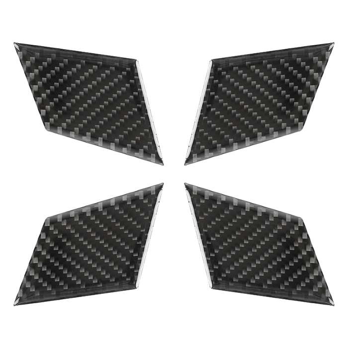 4 PCS Car Door Inner Handle Wrist Panel Carbon Fiber Decorative Sticker for Mercedes-Benz W204 2007-