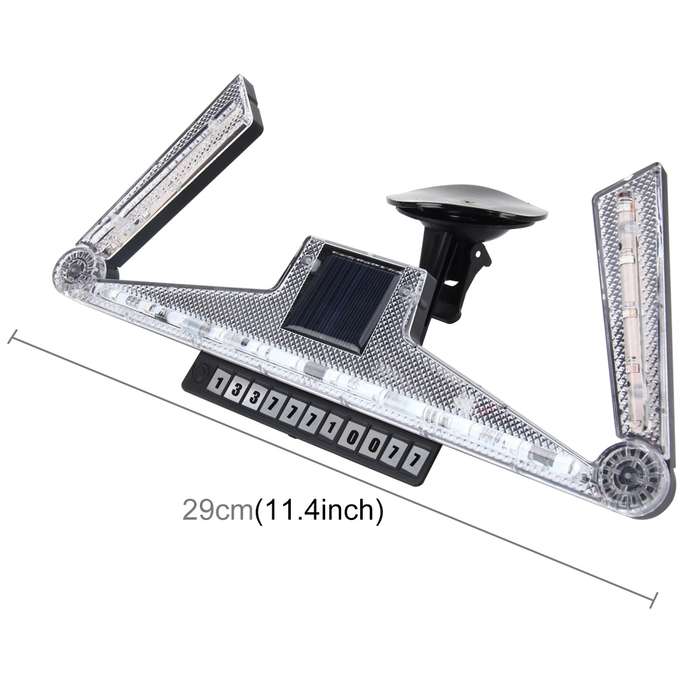 Solar Anti Collision Cupule Ranger Lamp Car Taillight LED Flash Warning Light Caution Light Foldable
