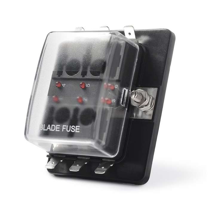 Universal 6 Way Fuse Box Block Fuse Holder Box Car Vehicle Circuit Automotive Blade Tool 6 Way Fuse