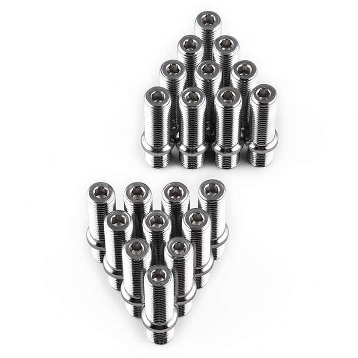 20 PCS 5.8cm Universal Car Modification Extended Wheels Stud Conversion M14x1.25 to M12x1.5 Screw Ad