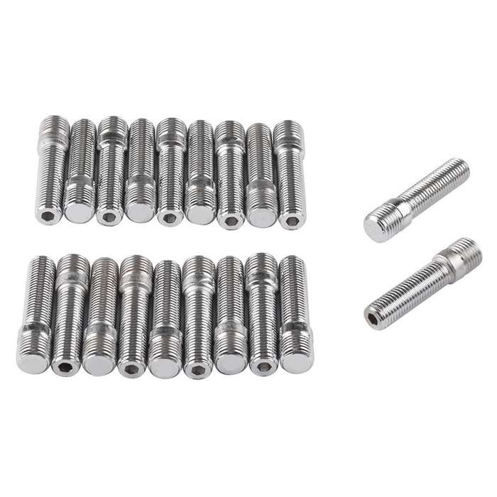 20 PCS 5cm Universal Car Modification Extended Wheels Stud Conversion M14x1.5 to M12x1.5 Screw Adapt
