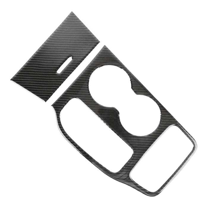2 PCS Car Water Cup Panel Carbon Fiber Decorative Sticker for Jeep Grand Cherokee 2014-2015