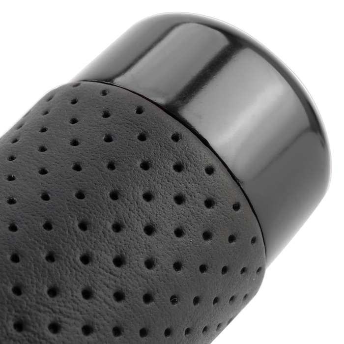 Metal Leather Long Column Car Shift Knob, Size: 18x3.3cm (Silver)