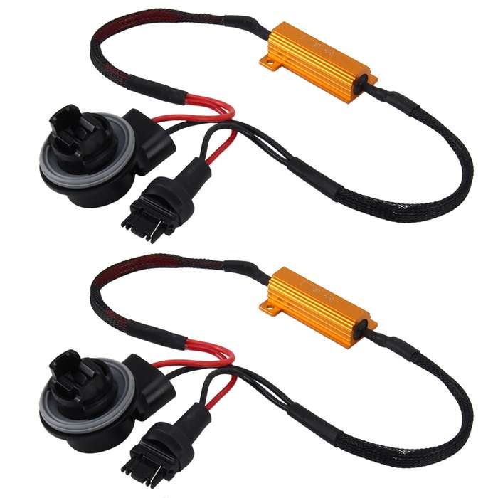 2 PCS 3156 Car Canbus Error Canceller Decoder Load Resistor LED 50W 8 Ohm No Blinking Decoder Heat R