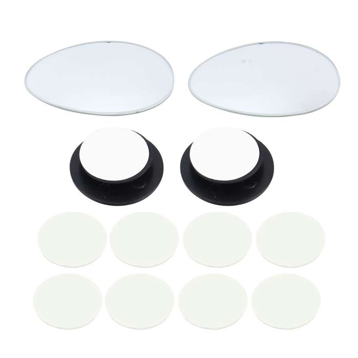 3R-055 2 PCS Car Truck Oval Blind Spot Rear View Wide Angle Mirror Blind Spot Mirror 360 Degree Adju