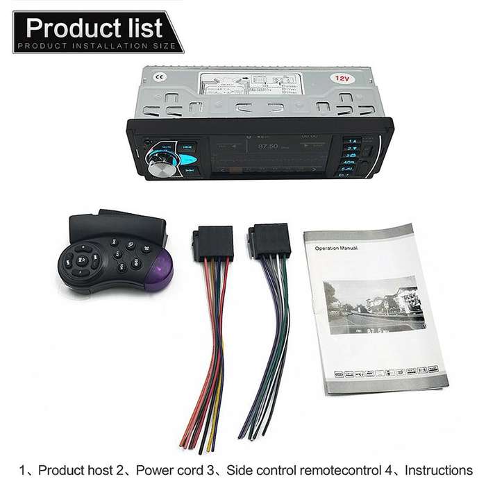 SWM-4022D HD 4.1 inch 12V Universal Car Radio Receiver MP5 Player, Support FM & Bluetooth & TF Card