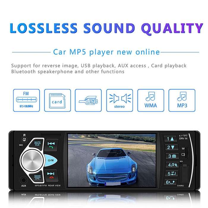 SWM-4022D HD 4.1 inch 12V Universal Car Radio Receiver MP5 Player, Support FM & Bluetooth & TF Card