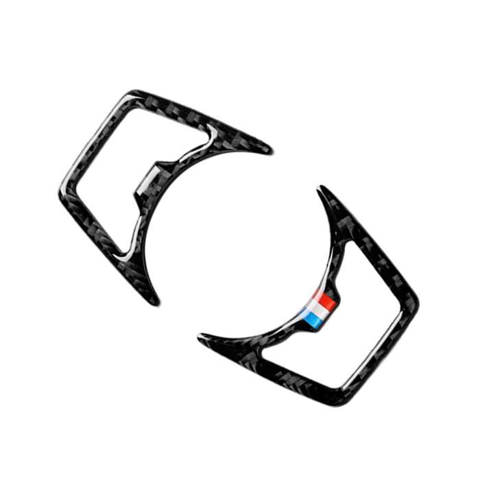 2 PCS Car USA Color Carbon Fiber Headlight Frame Decorative Sticker for Ford Mustang 2015-2017