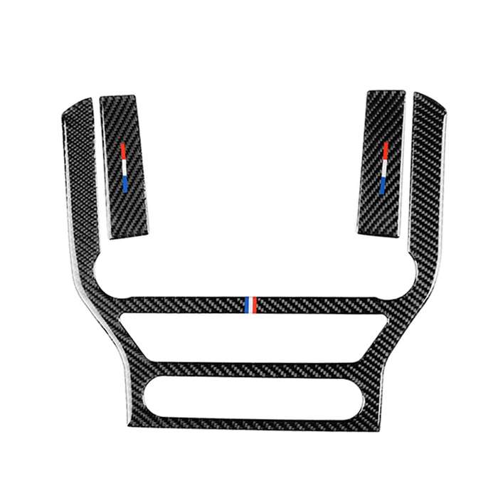 Car USA Color Carbon Fiber Central Control Panel Decorative Sticker for Ford Mustang 2015-2017