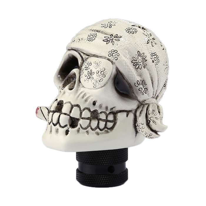 Pirate Skull Shaped Universal Vehicle Car Shifter Cover Manual Automatic Gear Shift Knob (Red)