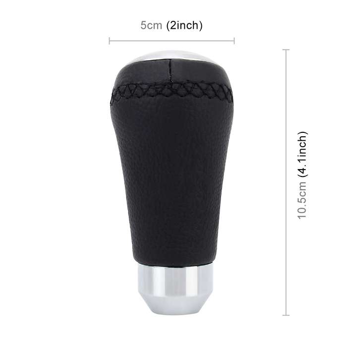 Universal Car Modified Shifter Black Leather Lever Manual 5-Speed Gear Shift Knob