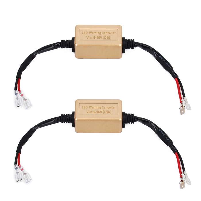2 PCS H1 H3 LED Headlight Canbus Error Free Computer Warning Canceller Resistor Decoders Anti-Flicke