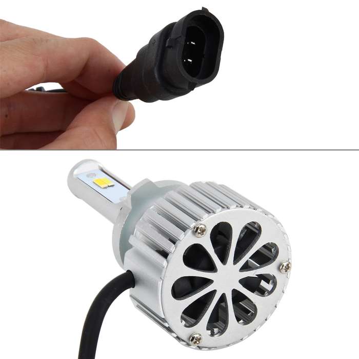 2 PCS 9012 26W 2250LM Car Headlight LED Auto Light Built-in CANBUS Function (White Light, Yellow Li