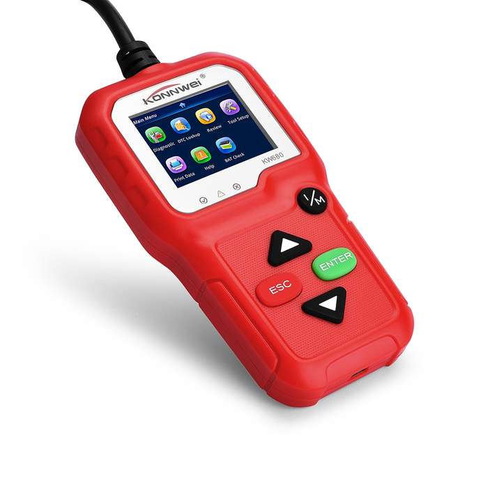 KONNWEI KW680 Mini OBDII Car Auto Diagnostic Scan Tools Auto Scan Adapter Scan Tool (Can Detect Bat