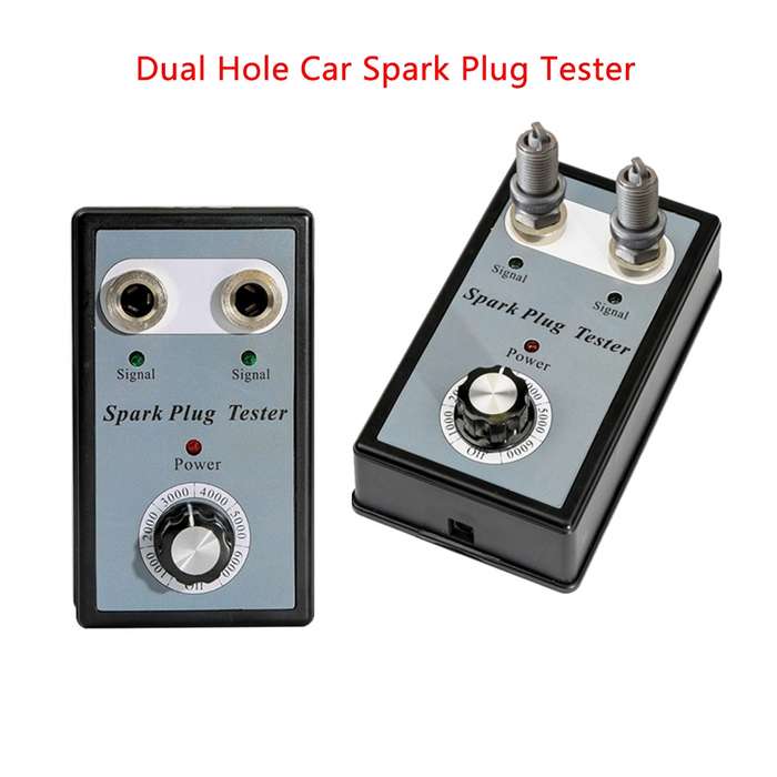 Adjustable Dual Hole Car Spark Plug Tester Spark Plug Detector 12V Gasoline Vehicles Spark Plug Test